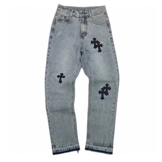 CHROME HEARTS LIGHT DENIM JEANS