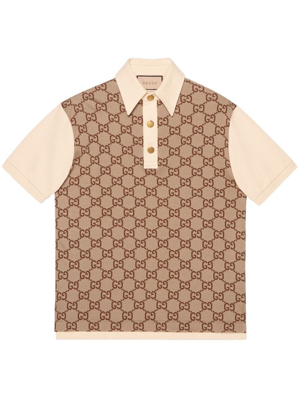 GUCCI MONOGRAM-PRINT POLO SHIRT