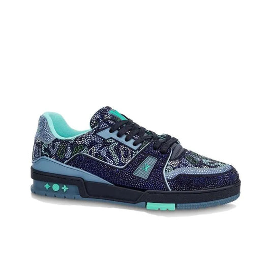 Louis vuitton trainers crystal 
Louis vuitton trainers navy blue crystak